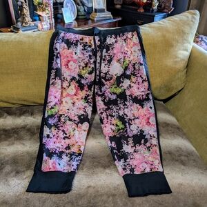 Cynthia Rowley Floral Crop Joggers Medium
